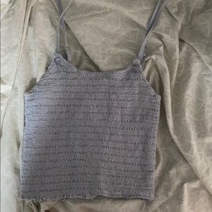 Blue cropped brandy tank top